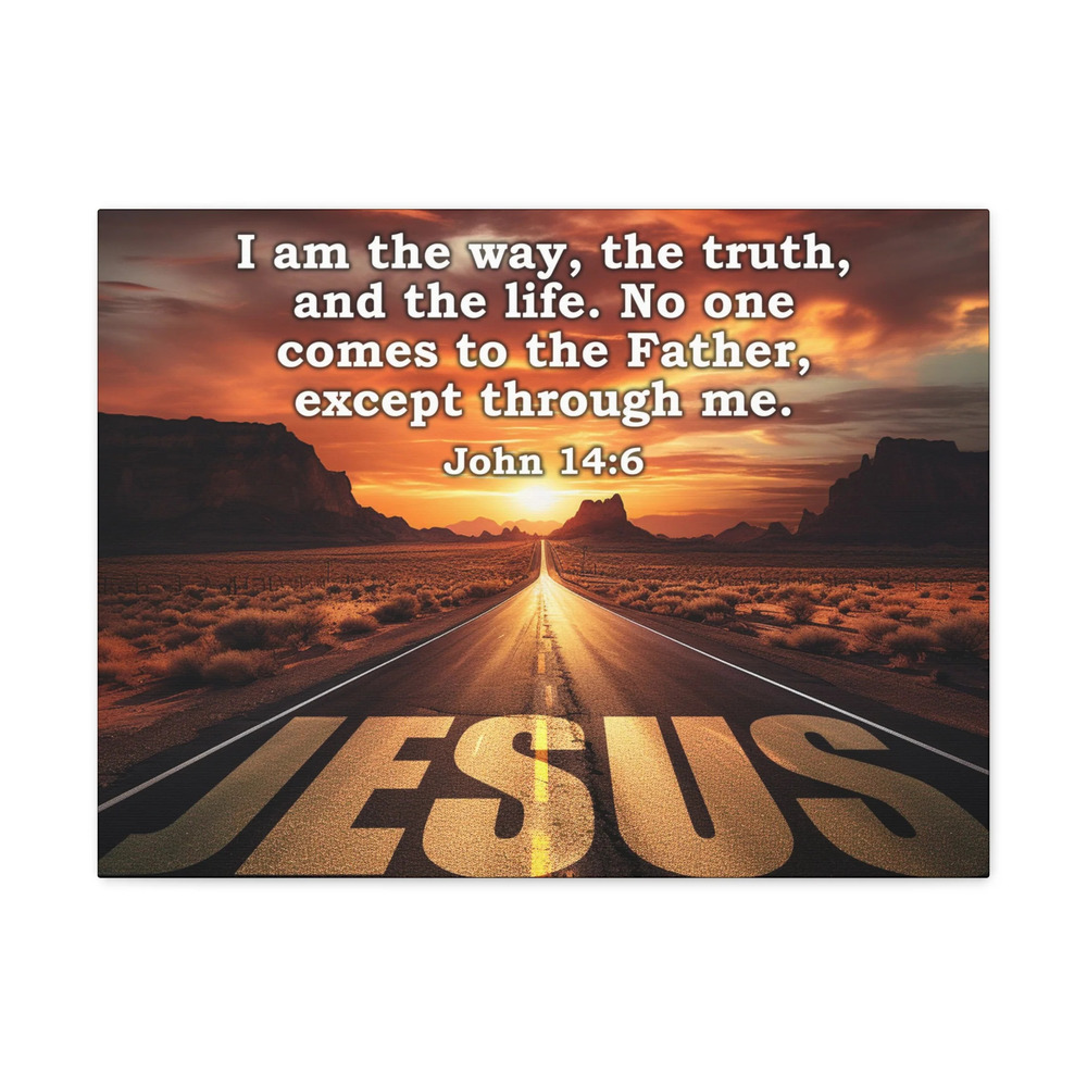 Scripture Walls John 14:6 Way Truth Life Christian Wall Art Print Ready to Hang